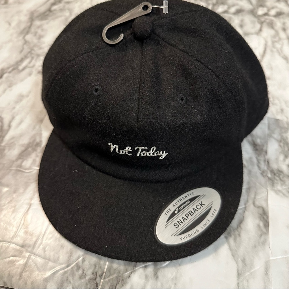 Not Today black baseball cap